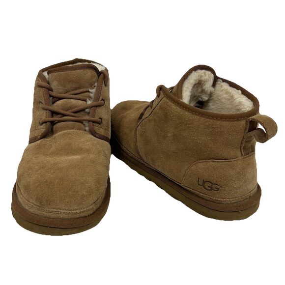 UGG Neumel Chukka Suede Lace Up Ankle Boots Women's Size 11 Chestnut - Picture 2 of 16